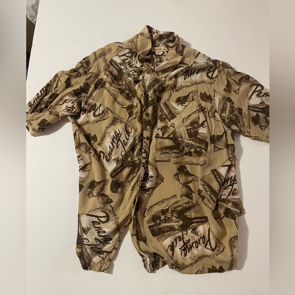 PANAMA JACK Rum “Vintage Cabana” Sepia Shirt Sz 3XL